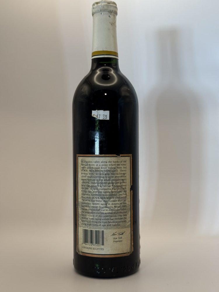 Black Mountain Alexander Valley 1985 750 ml