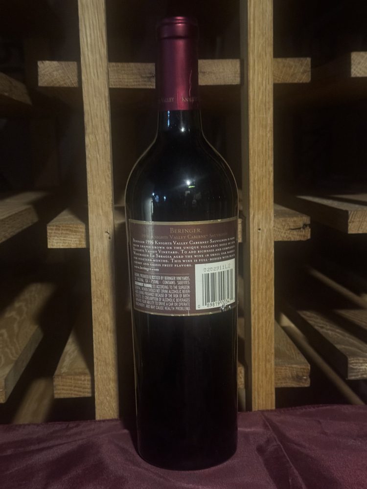 Beringer Knights Valley 1996 750 ml