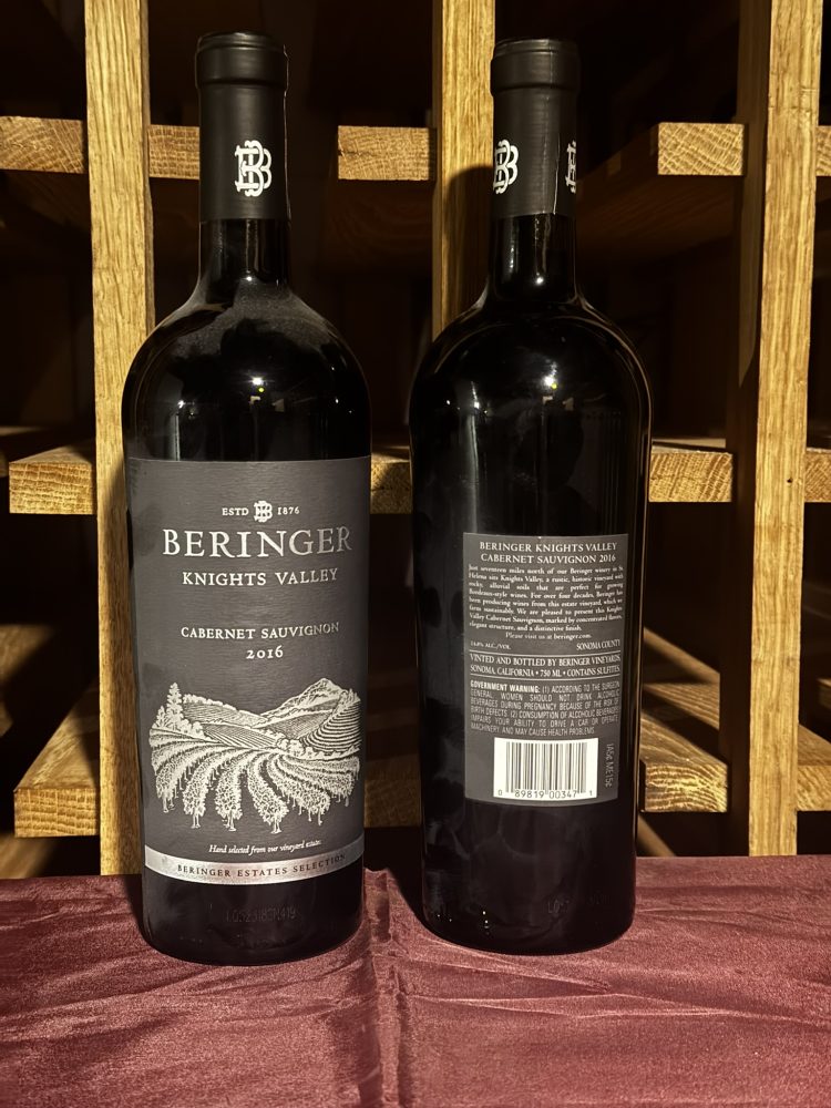 2016 Beringer Vineyards Estates Grown Knights Valley Red Blend, California, USA 750 ml