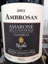 Ambrosan Amarone Classico 2003