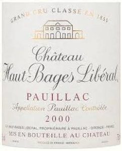 Chateau Haut Bages Liberal 2000 750 ml