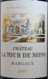 Chateau La Tour de Mons Margaux 2009