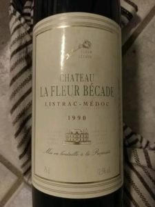 Chateau La fleur Becade 1990 750 ml