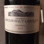 Chateau Moulin Haut Laroque, Fronsac 2005 750 ml