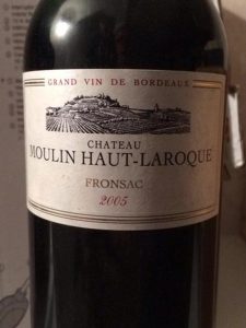 Chateau Moulin Haut Laroque, Fronsac 2005 750 ml