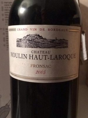 Chateau Moulin Haut Laroque, Fronsac 2005 750 ml