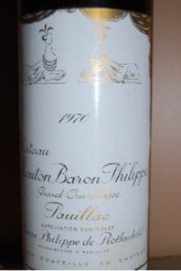 Chateau Mouton Baron Philippe 1970 Pauillac