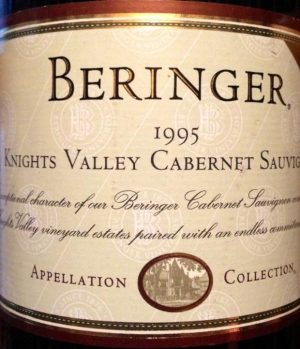 Beringer Knights Valley 1995 750 mL 750 ml