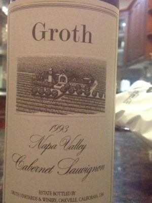 Groth Napa Cabernet Sauvignon1993 750 mL 750 ml