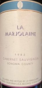 La Marjolaine Cabernet 1983 750 ml