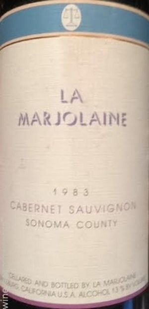 La Marjolaine Cabernet 1983 750 ml
