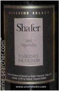 Shafer Hillside select Stags Leap District 1989 750 ml