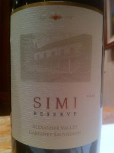 Simi Reserve Cabernet 1991 750 ml