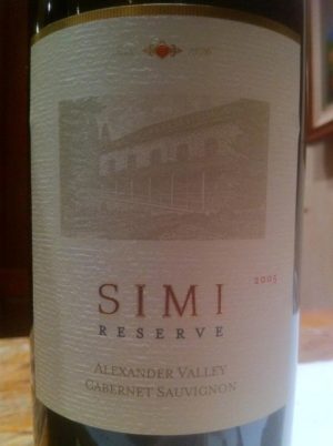 Simi Reserve Cabernet 1991 750 ml