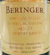 Beringer Bancroft Ranch Howell Mountain 1996