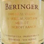 Beringer Bancroft Ranch Howell Mountain 1996 750 ml