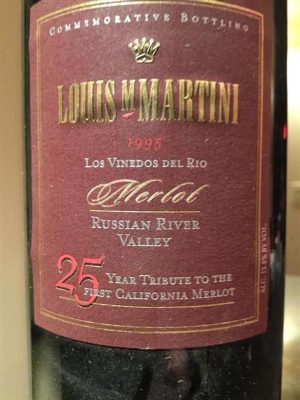Louis M Martini 25 Year Tribute 1995 750 ml