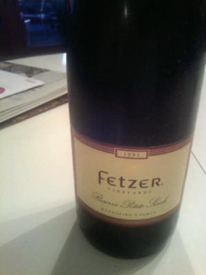 Fetzer Reserve Petite Sirah  1990 750 ml