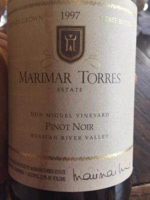 Marimar Torres Estate Don Miguel Vineyard 1995 1.5 L 1.5 L