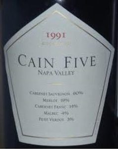 Cain Vineyard & Winery Cain Five 1991 750 ml