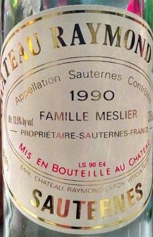 Chateau Raymond Lafon 1990 375 mL