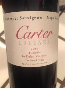 Carter Cellars Cabernet Beckstoffer To Kalon Vineyard The Grand Daddy 2012 750 ml