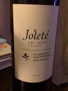 Jolete Cabernet Dry Creek 2012 750 ml