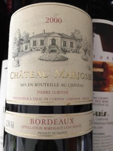 Chateau Marjosse 2000 750 ml