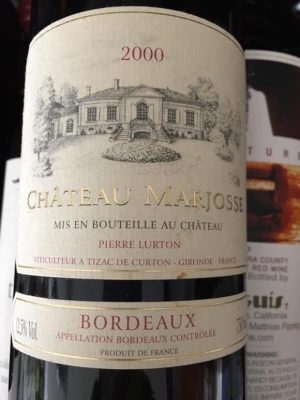 Chateau Marjosse 2000 750 ml