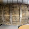 Used Oak Barrels, with fastened metal bands