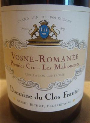 Albert Bichot Domaine du Clos Frantin Les Malconsorts Vosne Romanee Premier Cru 750 ml