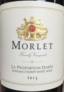 Morlet Family Vineyards  La Proportion Doree 2013 750 ml