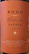 Rudd Estate Oakville Estate 2010