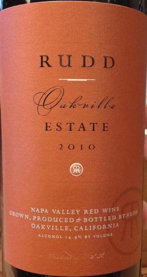 Rudd Estate Oakville Estate 2010 750 ml