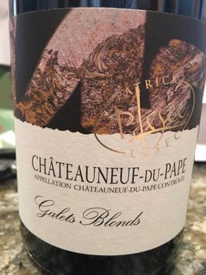 Patrick Lesec Chateauneuf du Pape les Galets Blonds 2009 750 ml