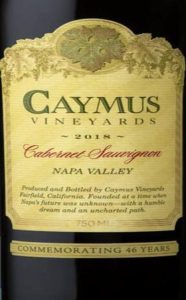 2018 Caymus Vineyards Cabernet Sauvignon, Napa Valley, USA 1ltr