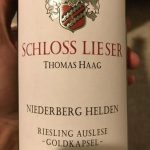 Schloss Lieser Thomas Haag Niederberg Helden Riesling Auslese 2014 750 ml
