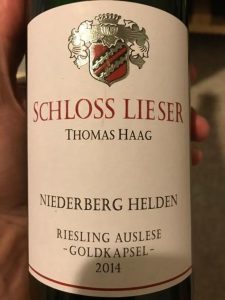 Schloss Lieser Thomas Haag Niederberg Helden Riesling Auslese 2014 750 ml