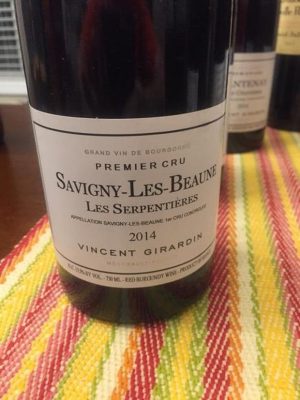 Vincent Girardin Savigny Les Beaune Les Serpentieres premier cru 2014 750 ml