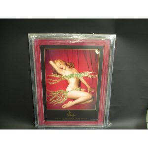 Marilyn Monroe 'Velvet Collection' Framed Gold Poster Museum Framed