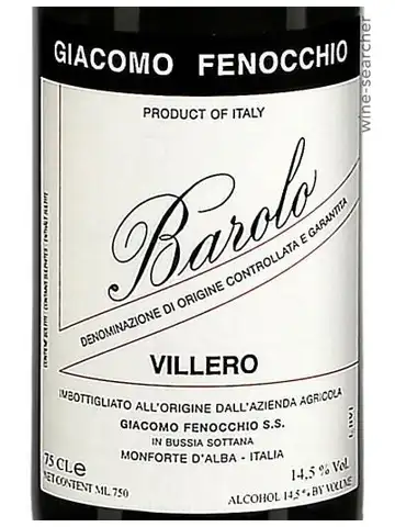 Giacomo Fenocchio Barolo Villero DOCG 2020 750 ml - Image 1