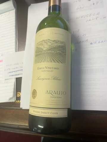 Araujo Estate Eisele Vineyard Sauvignon Blanc 2003 750 ml - Image 1